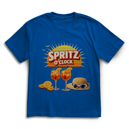 Oversize T-Shirt „Spritz O’Clock“ – Lustiger Sommer-Spruch & Aperitif-Statement Shirt