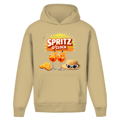 Oversize Hoodie ohne Kordel „Spritz O’Clock“ – Lustiger Sommer-Spruch & Aperitif-Statement Hoodie