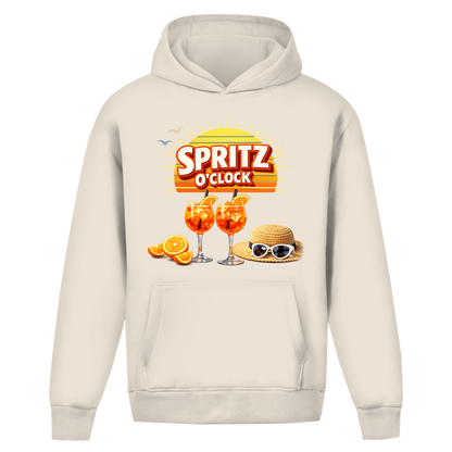 Oversize Hoodie ohne Kordel „Spritz O’Clock“ – Lustiger Sommer-Spruch & Aperitif-Statement Hoodie