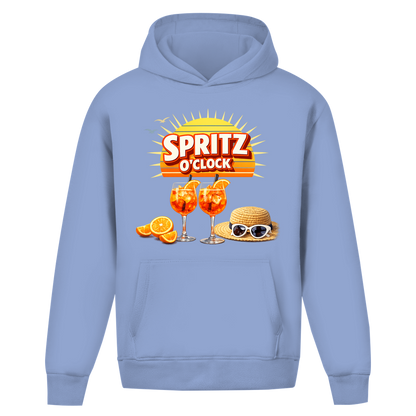 Oversize Hoodie ohne Kordel „Spritz O’Clock“ – Lustiger Sommer-Spruch & Aperitif-Statement Hoodie