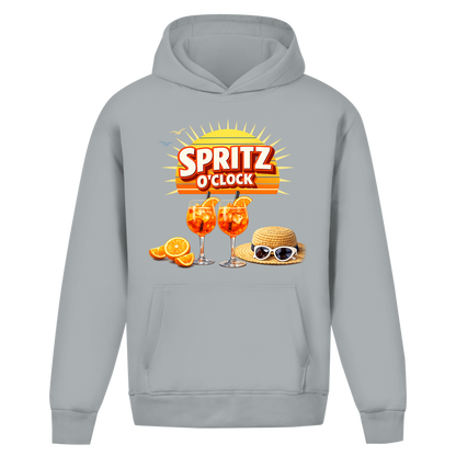 Oversize Hoodie ohne Kordel „Spritz O’Clock“ – Lustiger Sommer-Spruch & Aperitif-Statement Hoodie