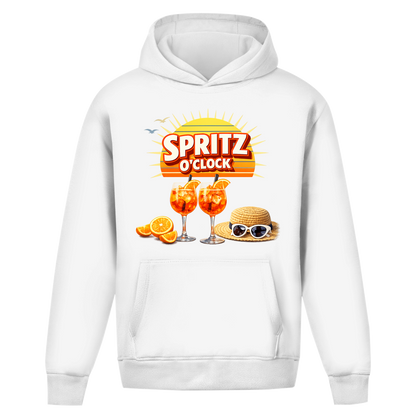 Oversize Hoodie ohne Kordel „Spritz O’Clock“ – Lustiger Sommer-Spruch & Aperitif-Statement Hoodie