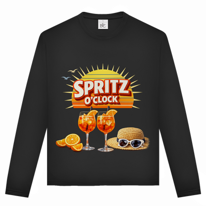 Unisex Langarmshirt „Spritz O’Clock“ – Lustiger Sommer-Spruch & Aperitif-Statement Longsleeve