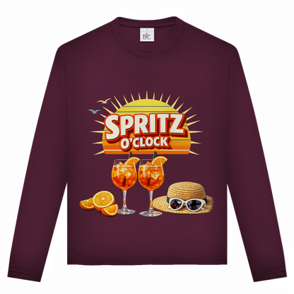 Unisex Langarmshirt „Spritz O’Clock“ – Lustiger Sommer-Spruch & Aperitif-Statement Longsleeve