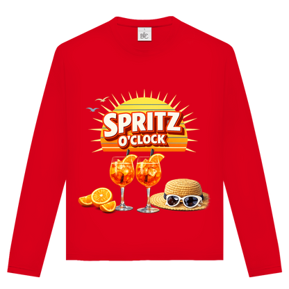 Unisex Langarmshirt „Spritz O’Clock“ – Lustiger Sommer-Spruch & Aperitif-Statement Longsleeve