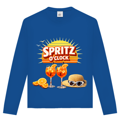 Unisex Langarmshirt „Spritz O’Clock“ – Lustiger Sommer-Spruch & Aperitif-Statement Longsleeve