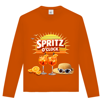 Unisex Langarmshirt „Spritz O’Clock“ – Lustiger Sommer-Spruch & Aperitif-Statement Longsleeve