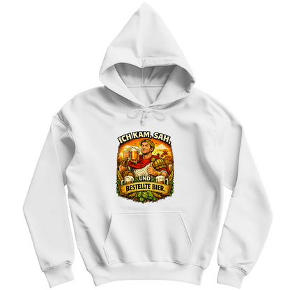 Herren Hoodie „Ich kam, sah und bestellte Bier“ – Lustiger Bierspruch Hoodie & Statement Pullover