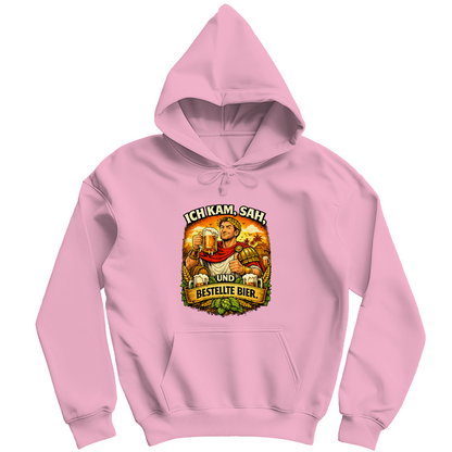 Herren Hoodie „Ich kam, sah und bestellte Bier“ – Lustiger Bierspruch Hoodie & Statement Pullover