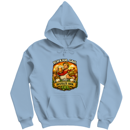 Herren Hoodie „Ich kam, sah und bestellte Bier“ – Lustiger Bierspruch Hoodie & Statement Pullover