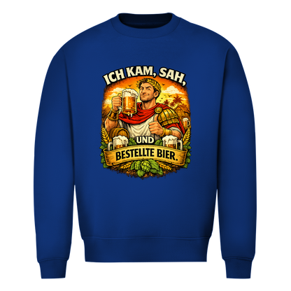 Herren Sweatshirt „Ich kam, sah und bestellte Bier“ – Lustiger Bierspruch Pullover & Statement Shirt