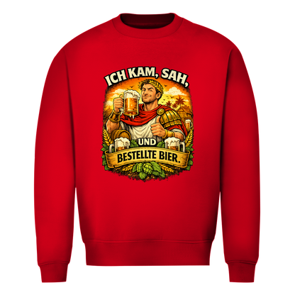 Herren Sweatshirt „Ich kam, sah und bestellte Bier“ – Lustiger Bierspruch Pullover & Statement Shirt