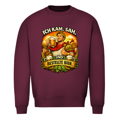 Herren Sweatshirt „Ich kam, sah und bestellte Bier“ – Lustiger Bierspruch Pullover & Statement Shirt