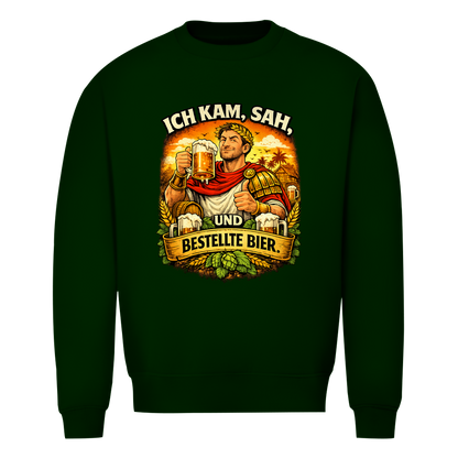 Herren Sweatshirt „Ich kam, sah und bestellte Bier“ – Lustiger Bierspruch Pullover & Statement Shirt