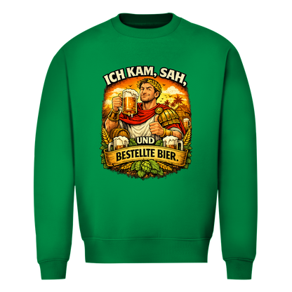Herren Sweatshirt „Ich kam, sah und bestellte Bier“ – Lustiger Bierspruch Pullover & Statement Shirt