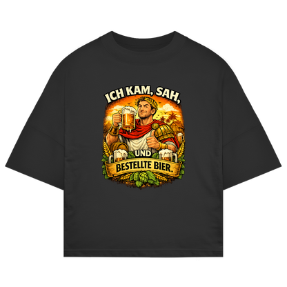 ST/ST Oversize T-Shirt „Ich kam, sah und bestellte Bier“ – Lustiger Bierspruch & Statement Shirt