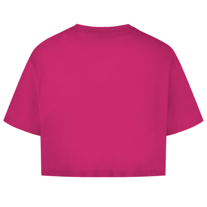 Damen Oversize Crop Top „Stark. Schön. Unaufhaltsam.“ – Empowerment Statement Top für Frauen