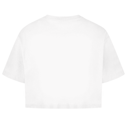 Damen Oversize Crop Top „Stark. Schön. Unaufhaltsam.“ – Empowerment Statement Top für Frauen