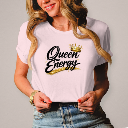 Damen T-Shirt „Queen Energy“ – Empowerment Statement Shirt für Frauen