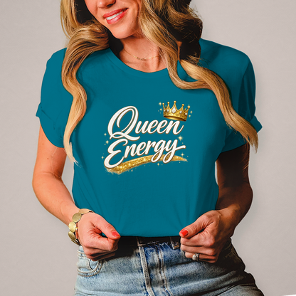 Damen T-Shirt „Queen Energy“ – Empowerment Statement Shirt für Frauen