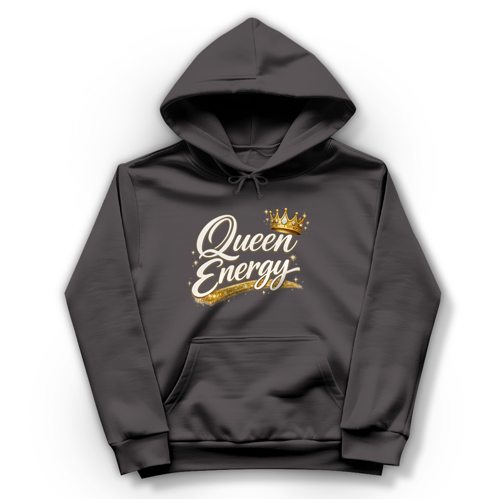 Damen Hoodie „Queen Energy“ – Empowerment Statement Hoodie für Frauen