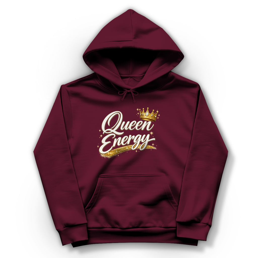 Damen Hoodie „Queen Energy“ – Empowerment Statement Hoodie für Frauen