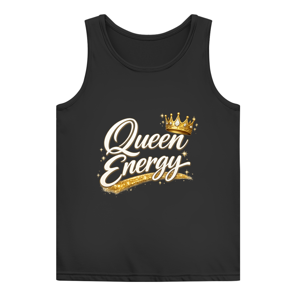 Damen Basic Tank Top „Queen Energy“ – Empowerment Statement Top für Frauen