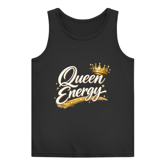 Damen Basic Tank Top „Queen Energy“ – Empowerment Statement Top für Frauen