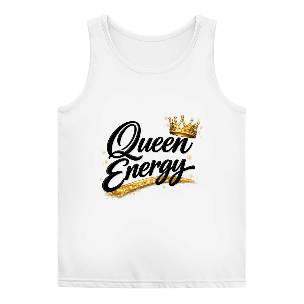 Damen Basic Tank Top „Queen Energy“ – Empowerment Statement Top für Frauen