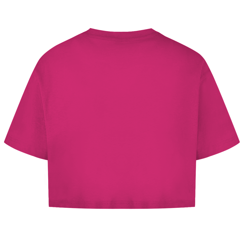Damen Oversize Crop Top „Sorry, bin beschäftigt – Ich bin ich“ – Statement Top für selbstbewusste Frauen