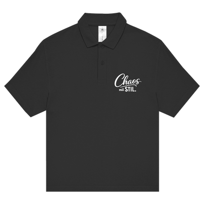 Unisex Poloshirt „Chaos mit STIL“ – Stilvolles Statement-Shirt mit Humor
