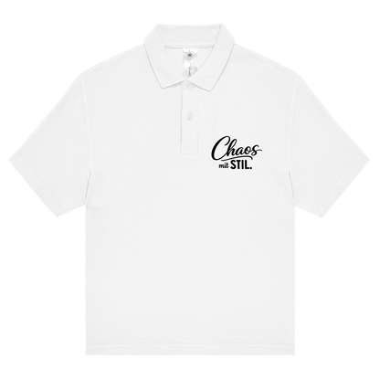 Unisex Poloshirt „Chaos mit STIL“ – Stilvolles Statement-Shirt mit Humor