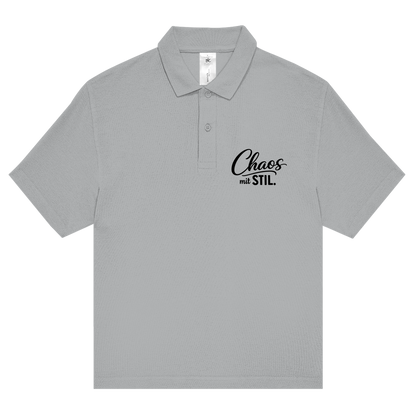 Unisex Poloshirt „Chaos mit STIL“ – Stilvolles Statement-Shirt mit Humor