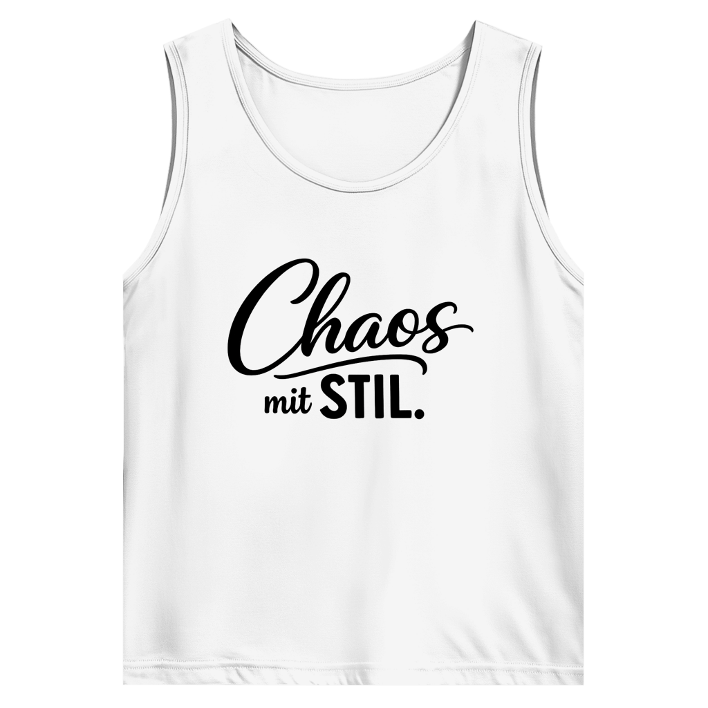Herren Basic Tank Top „Chaos mit STIL“ – Statement Top mit Humor