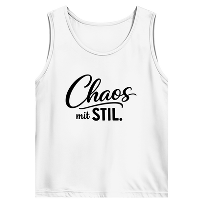 Herren Basic Tank Top „Chaos mit STIL“ – Statement Top mit Humor