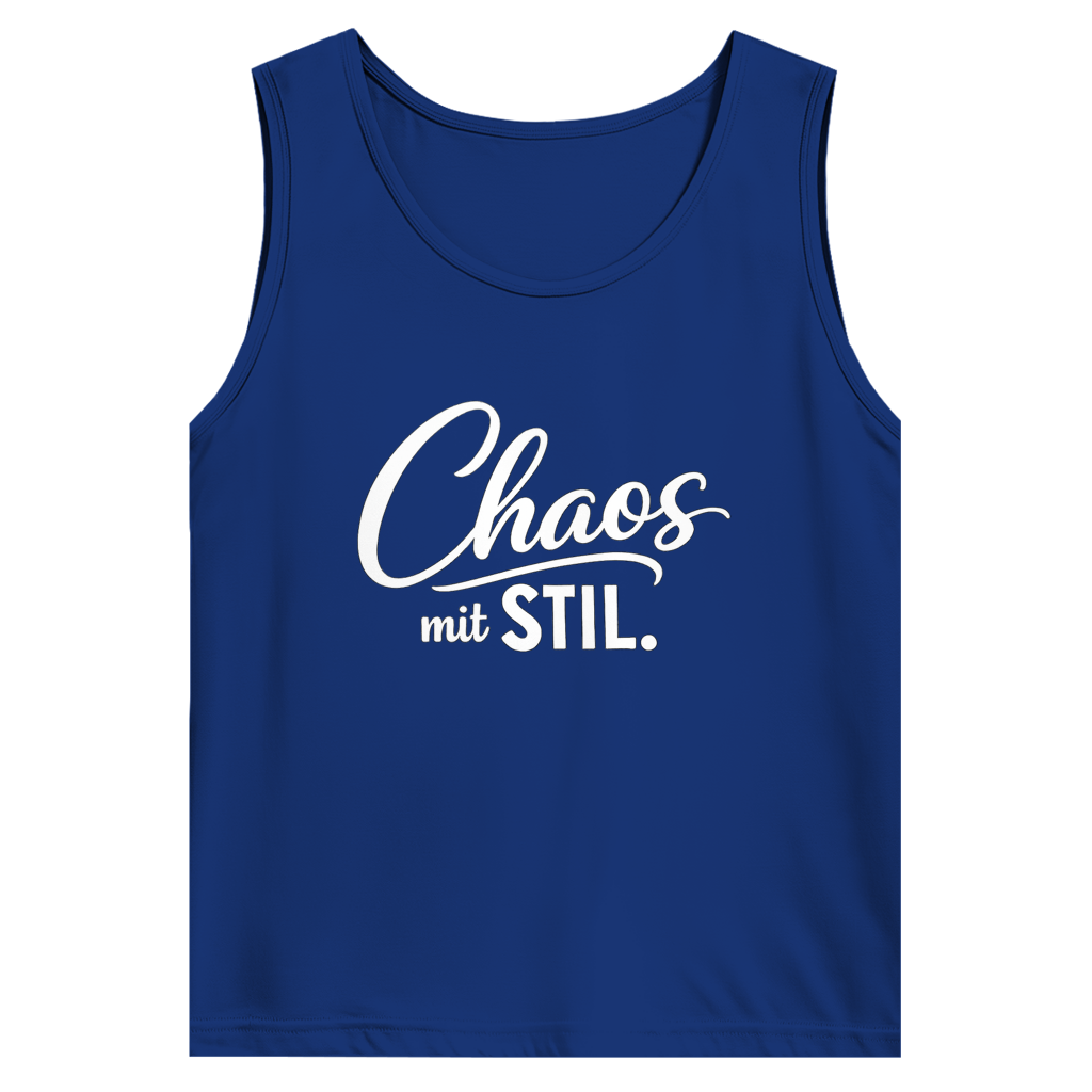 Herren Basic Tank Top „Chaos mit STIL“ – Statement Top mit Humor