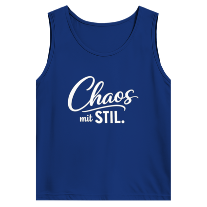 Herren Basic Tank Top „Chaos mit STIL“ – Statement Top mit Humor