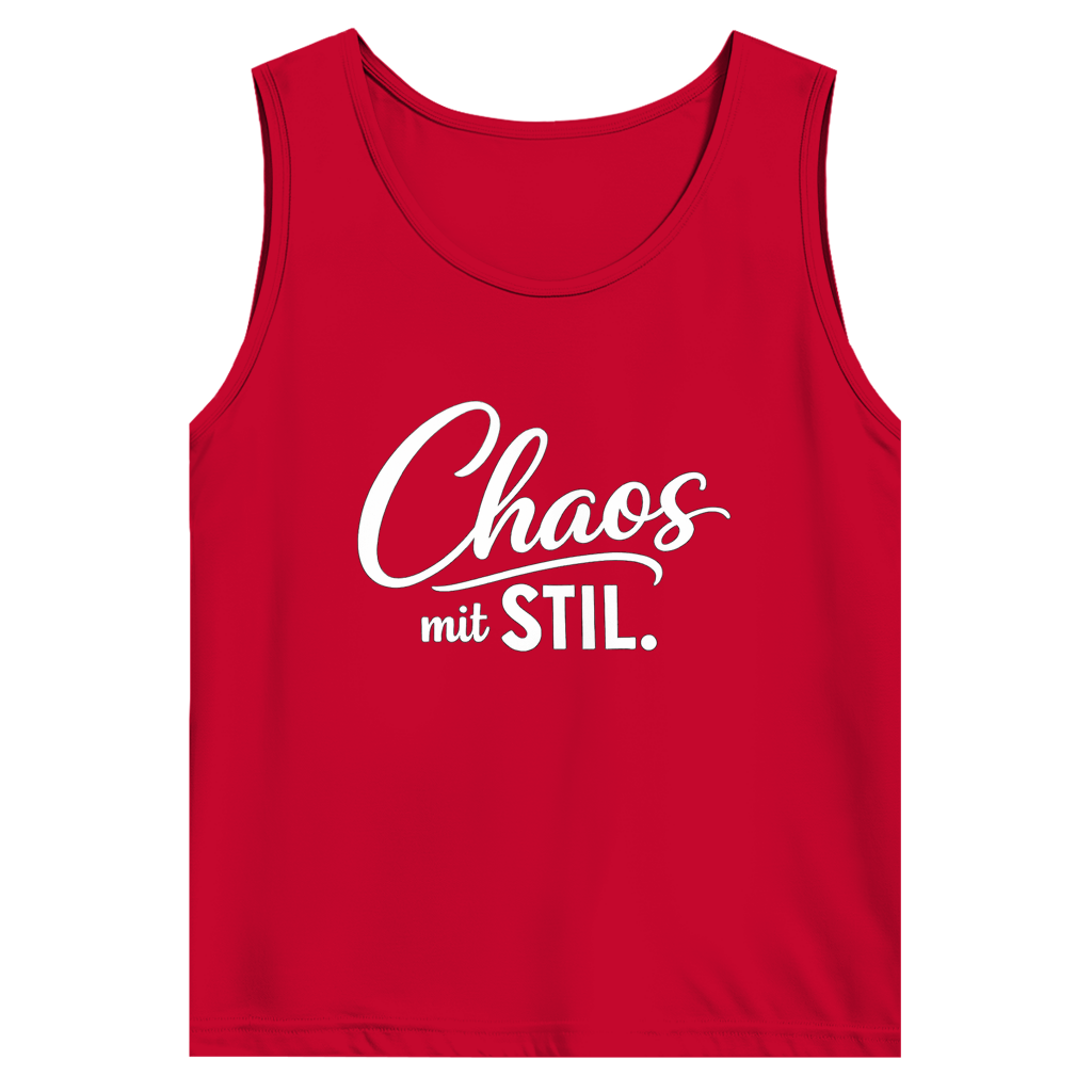 Herren Basic Tank Top „Chaos mit STIL“ – Statement Top mit Humor