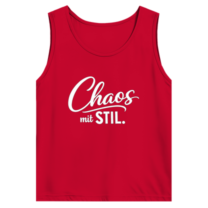 Herren Basic Tank Top „Chaos mit STIL“ – Statement Top mit Humor