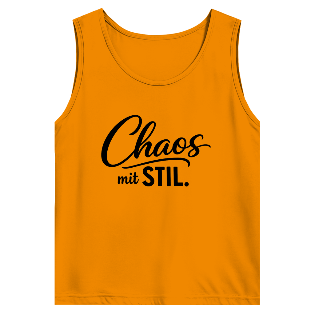 Herren Basic Tank Top „Chaos mit STIL“ – Statement Top mit Humor