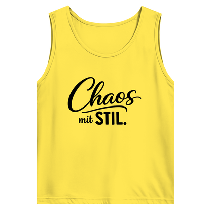 Herren Basic Tank Top „Chaos mit STIL“ – Statement Top mit Humor