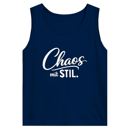 Herren Basic Tank Top „Chaos mit STIL“ – Statement Top mit Humor