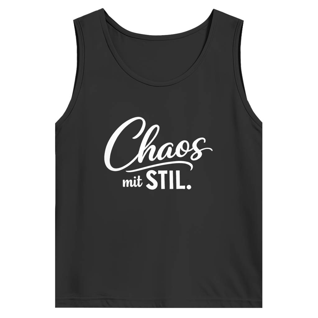 Herren Basic Tank Top „Chaos mit STIL“ – Statement Top mit Humor