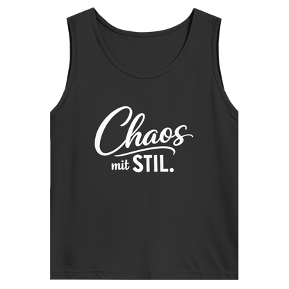 Herren Basic Tank Top „Chaos mit STIL“ – Statement Top mit Humor