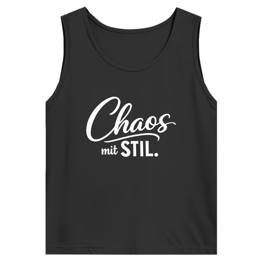 Herren Basic Tank Top „Chaos mit STIL“ – Statement Top mit Humor