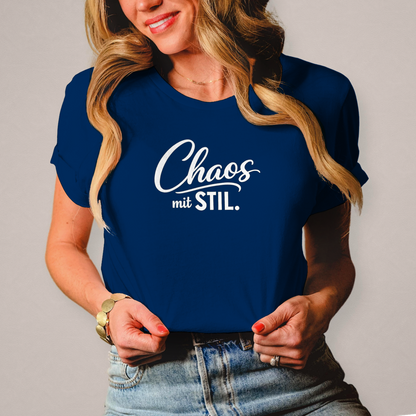 Damen T-Shirt „Chaos mit STIL“ – Statement Shirt mit Humor