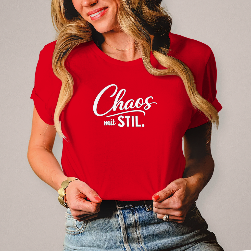 Damen T-Shirt „Chaos mit STIL“ – Statement Shirt mit Humor