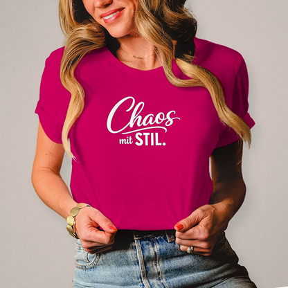 Damen T-Shirt „Chaos mit STIL“ – Statement Shirt mit Humor