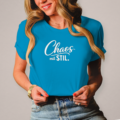 Damen T-Shirt „Chaos mit STIL“ – Statement Shirt mit Humor