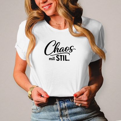 Damen T-Shirt „Chaos mit STIL“ – Statement Shirt mit Humor
